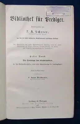 Scherer Bibliothek für Prediger  1-8 komplett 1897 Theologie Christentum js
