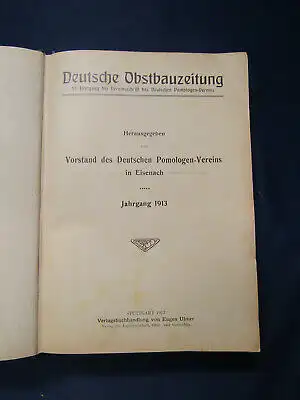 Deutsche Obstbauzeitung 59. Jhg 1913 Pomologie Wissen Natur Botanik Studium sf