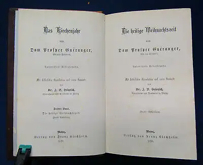 Heinrich Die heilige Weihnachtszeit 3. Band apart 1876 Religion Theologie sf