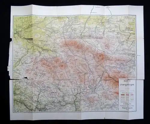 2x Führer durch das Riesen-und Isergebirge +Beigabe Karte Beigabe Führer 1908
