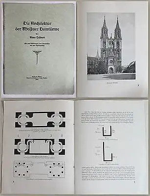 Hübner Die Architektur der Meißner Domtürme 1927 Gotik Sachsen Ortskunde xz