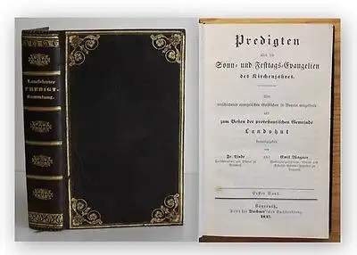 Linde Predigten über Sonn- und Feiertagsevangelien 1847 Religion Kirche xy
