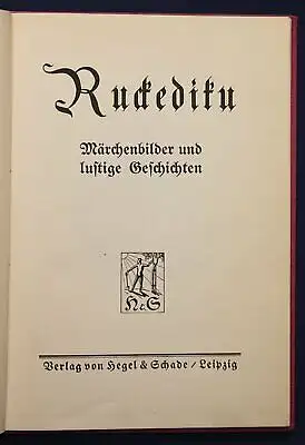 Ruckediku Märchenbilder & lustige Geschichten um 1920 selten Kinderliteratur sf