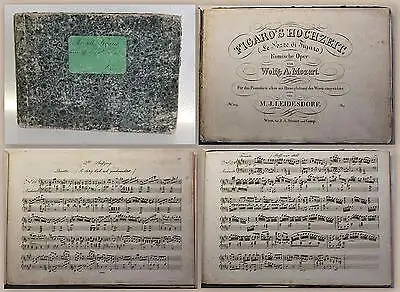 Leidesdorf Mozart Figaro's Hochzeit um 1840 Musik Noten für Pianoforte xz