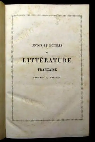 Tissot Lecons Et Modeles Litterature Francaise 2 Bde. 1835 Literatur dekorativ