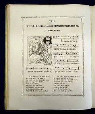 Dr. Martin Luthers deutsche Geistliche Lieder 1840 als Festschrift Holzschnitt