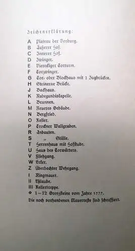 Huth Die Mühlburg bekannt durch Gustav Freytags Roman 1932 1 Karte Ortskunde