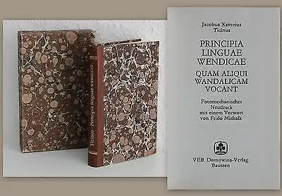 Ticinus: Principia Linguae Wendicae -Reprint 1985 Wendisch Sprachwissenschaft xz