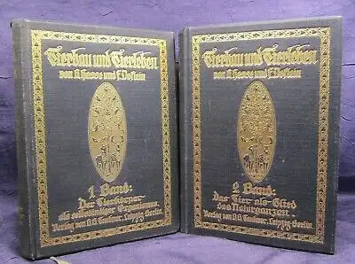 Hesse Tierbau u. Tierleben 2 Bde 1901/ 1914 selbständiger Organismus Zoologie js