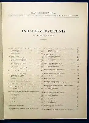 Das Goetheanum Wochenschrift für Anthroposophie u. Dreigliederung 4.Jg. 1925 js