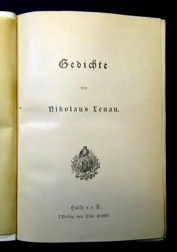 Lenau Gedichte um 1910 Belletritik Lyrik Klassiker Poesie Prosa mb