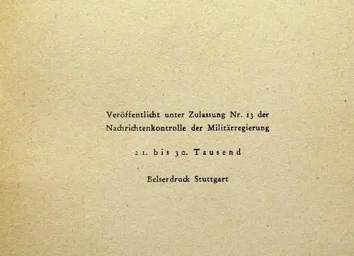 Gertrud von le Fort, Der Gericht des Meeres Insel-Verlag Nr. 210 21.-30 T. js