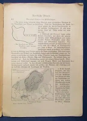 Gehl Nordische Urzeit 2 Hefte 1936 für die Mittel u. Oberstufe mit Skizzen js