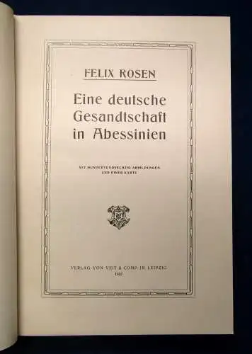 Rosen Eine deutsche Gesandtschaft in Abessinien 1907 Ortskunde Völker js