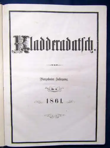 Kladderadatsch 14. Jhg. Hefte 2-60 Humoristisch- Satirisches Wochenblatt js