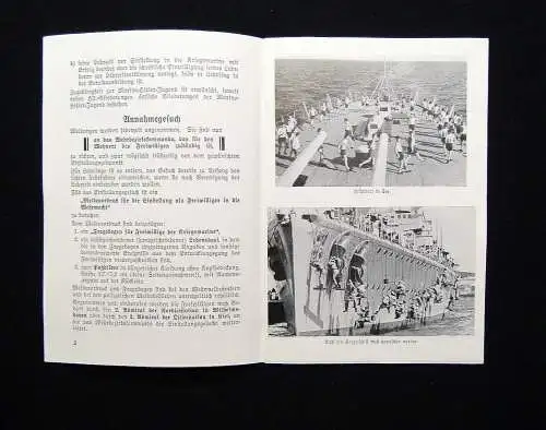 Wie komme ich zur Kriegsmarine Merkheft für Freiwillige 1. Hälfte 20 Jahrhundert