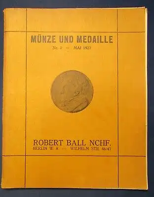 Münze und Medaille Nr.7 Mai 1927 Medaillen auf Privatpersonen 40 J. Bestehen js