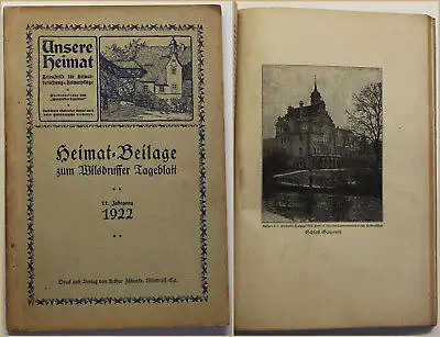 Unsere Heimat Beilage zum Wilsdruffer Tageblatt 1922 Sachsen Geschichte sf