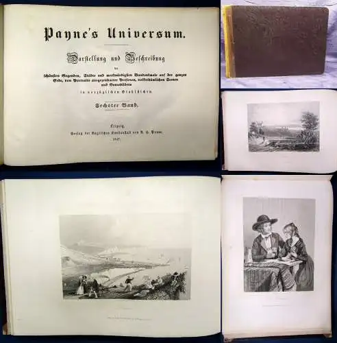 Payne's Universum 6.Bd. 1847 Darstellung v. Gegenden, Städten, Baudenkmalen js 