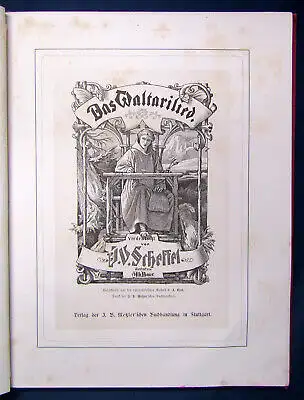 Scheffel Das Waltarilied um 1880 Rundumgoldschnitt Goldprägung Belletristik js