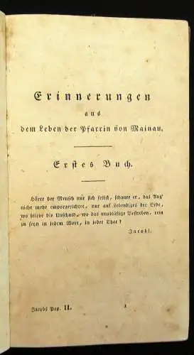 Jacobs, Friedrich Auswahl aus den Papieren eines Unbekannten 2 Bde. von 3 1820 j