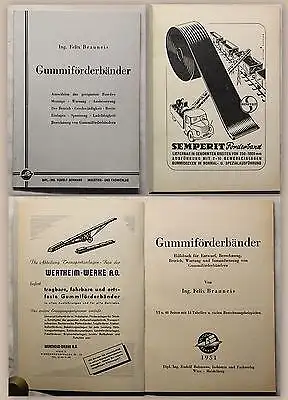 Brauneis Gummiförderbänder 1951 Technik Entwurf Berechnung Betrieb Wartung xy