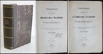 Lewis - Untersuchungen über die Glaubwürdigkeit altrömischer Geschichte 1863 xz