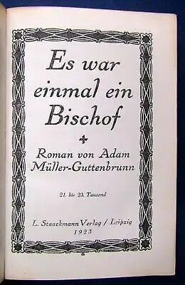 Guttenbrunn Es war einmal ein Bischof 1923 Lyrik Klassiker Belletristik js
