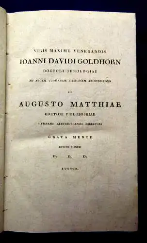 Boehme Epistola ad Hebraeos Latine Vertit 1825 Theologie mb