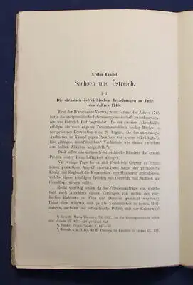 Becker Der Dresdner Friede und die Politik Brühls 1. Band 1902 Geschichte js
