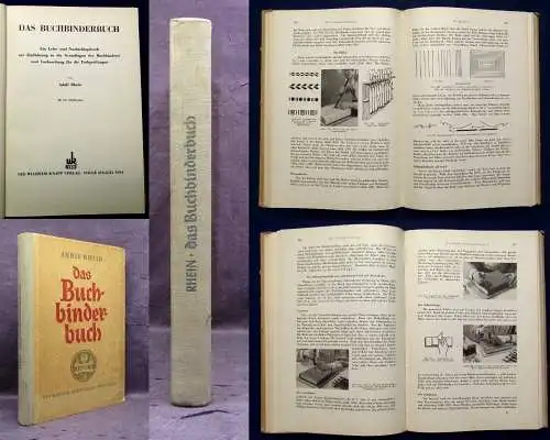 Rhein Das Bucherbinderbuch Lehr und Nachschlagewerk 1954 js