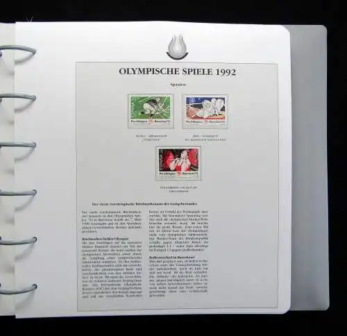 Sammelbilderalbum anlässlich Olympia September 1992 Silbermünzen,Ersttagsbriefe