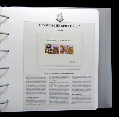 Sammelbilderalbum anlässlich Olympia September 1992 Silbermünzen,Ersttagsbriefe