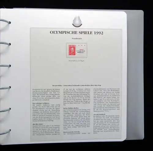 Sammelbilderalbum anlässlich Olympia September 1992 Silbermünzen,Ersttagsbriefe