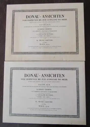 Sartori Donau-Ansichten vom Ursprung bis zum Ausfluss ins Meer 1979, 2 Teile js