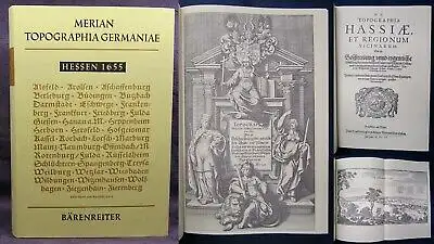 Niemeyer Merian Topographia Germaniae 1966 Faksimile Hessen 1655 Ortskunde js