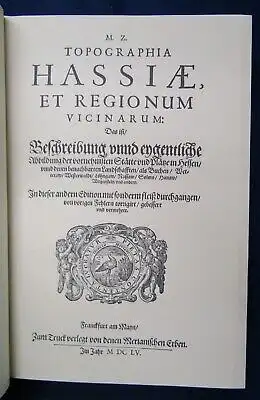 Niemeyer Merian Topographia Germaniae 1966 Faksimile Hessen 1655 Ortskunde js