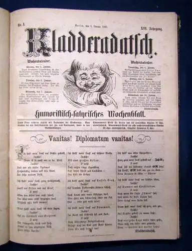 Kladderadatsch 16. Jahrgang 60. Nr. 1863 Humoristisch-satirisches Wochenblatt sf