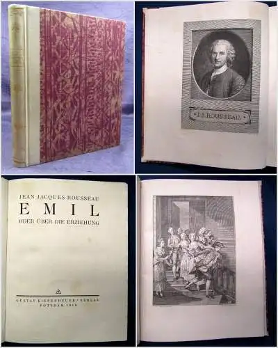 Rousseau Emil oder Über die Erziehung 1919 Nr. 220 von 500 Exemplare sf