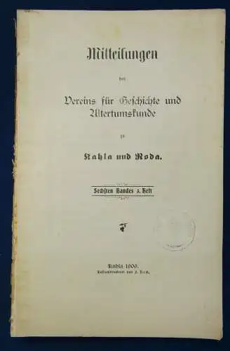 Mitteilungen d. Vereins f. Geschichte u. Altertumskunde Kahla & Roda 1906  js