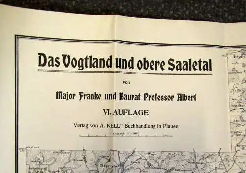 Franke - Albert'sche Karte des Vogtlandes und oberen Saaletales um 1925 sf