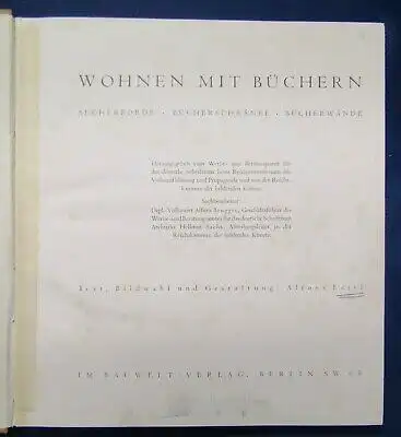 Leitl Wohnen mit Büchern Bücherborde Schränke Wände o.J. 1940 Wissen js