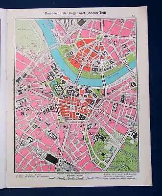 Pläne und Karten zur Heimatkunde von Dresden um 1935 Sachsen Saxonica sf