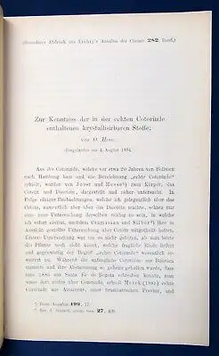 Hesse Justus Liebigs Analen der Chemie Besonderer Abdruck o.J. um 1895  js