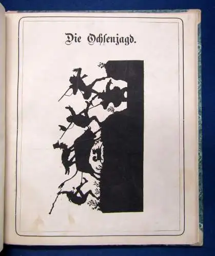 Konewka Das schwarze Bilderbuch 1874 mit 13 Textholzschnitten nach Silhouette sf