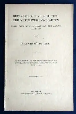 Wiedemann Beiträge zur Geschichte der Naturwissenschaften Bd. 74 1915 js