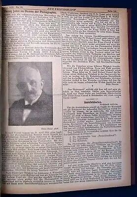 Der Photograph Fachblatt f. sämtliche Photographen u. Händler 1928 38.Jahrg. js