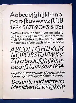 Hampel Schriftschreiben wichtigste deutsche u. lateinische Schriften um 1925 js