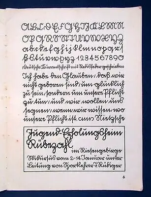 Hampel Schriftschreiben wichtigste deutsche u. lateinische Schriften um 1925 js
