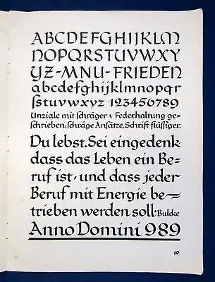 Hampel Schriftschreiben wichtigste deutsche u. lateinische Schriften um 1925 js
